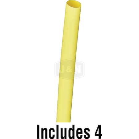 Aftermarket Heat Shrink Tube, 3:1 I.D. Shrink Ratio, Yellow, 12 in 606-31030-4-JN